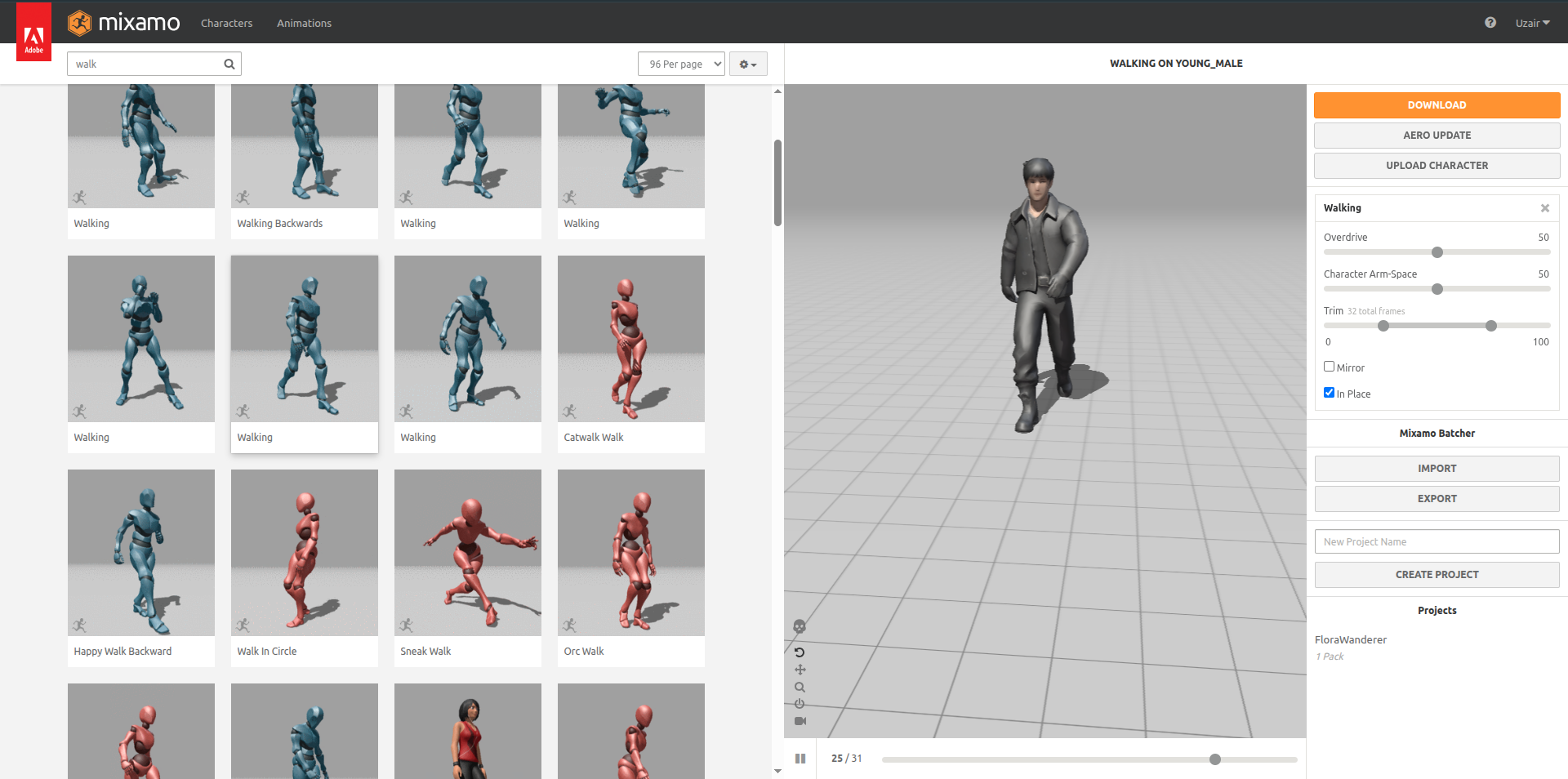 Select In Place for animations