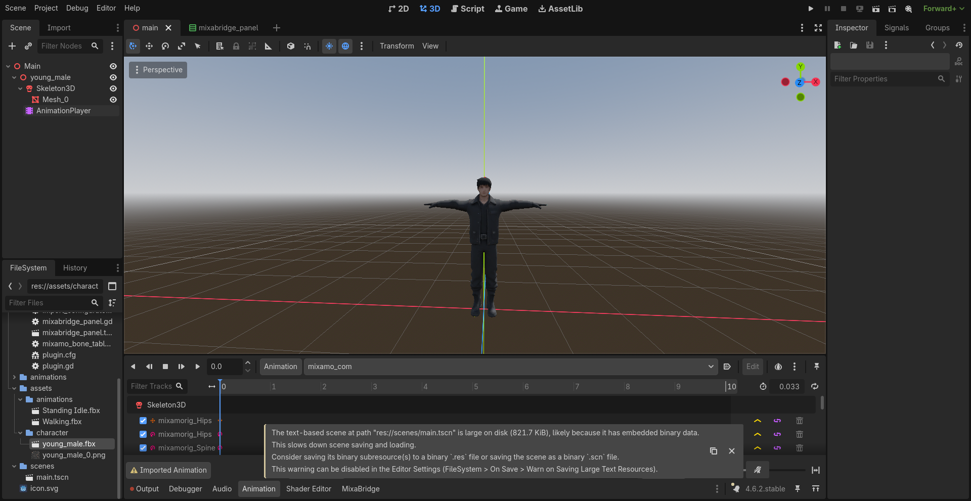Drag model to scene and make local