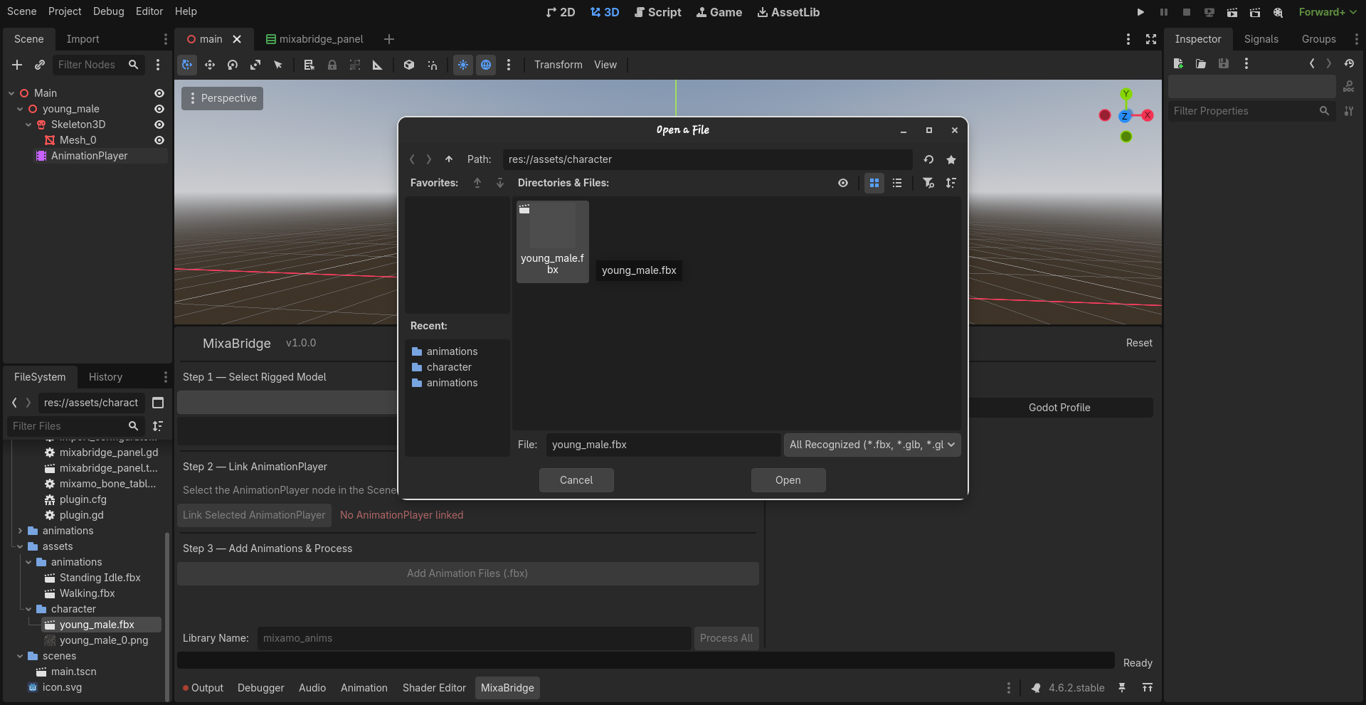 Select model in MixaBridge