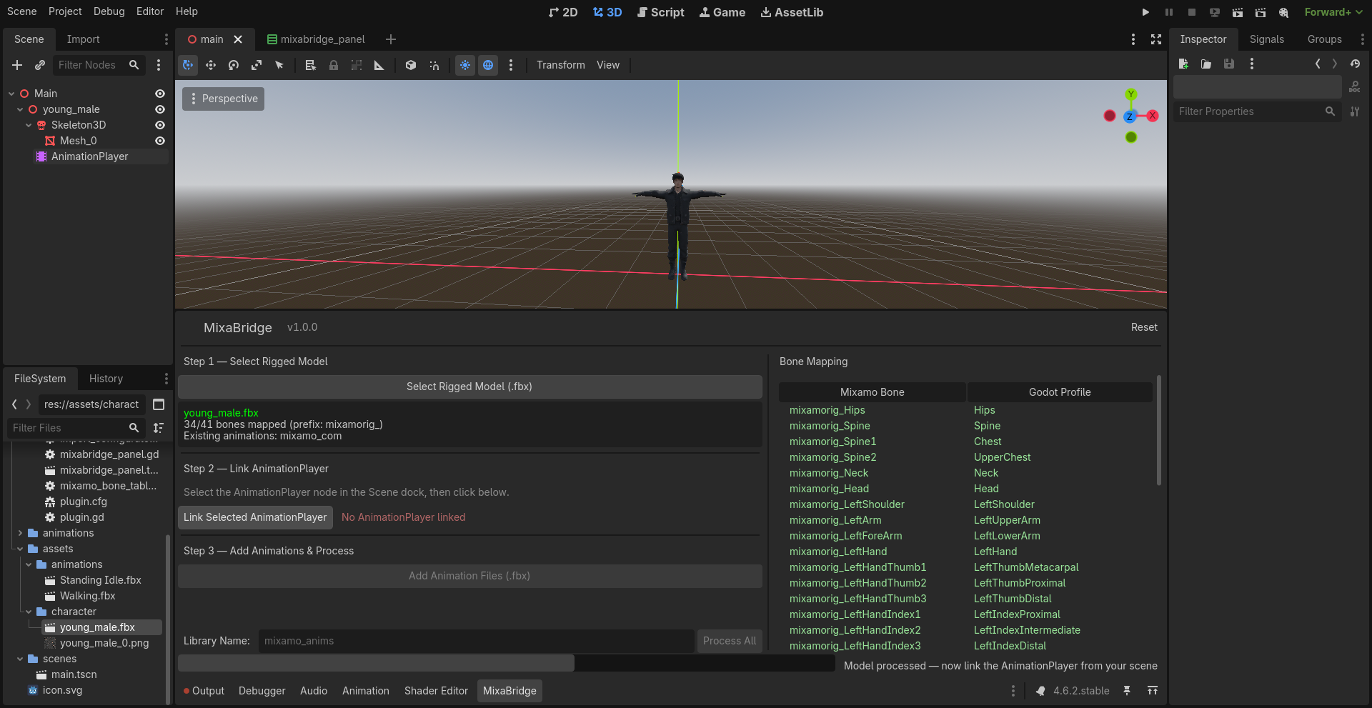 Link AnimationPlayer